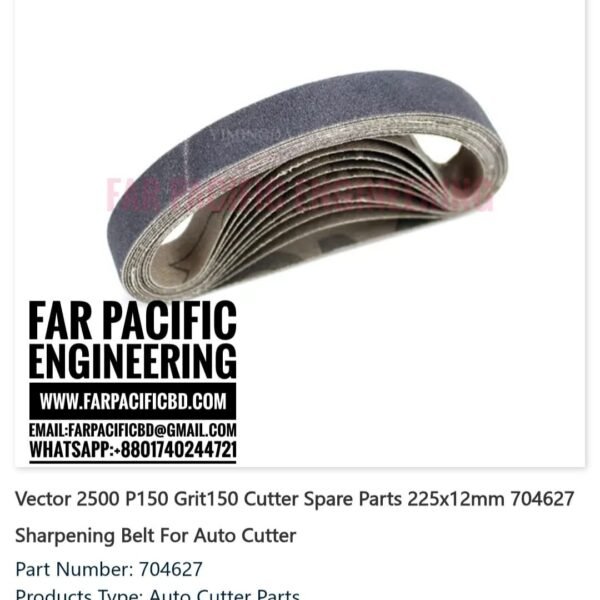 Sharpening Belt for Auto Cutter
Model: Vector 2500 P150 Grit150 Cutter Spare Parts (225×12mm)
Part Number: 704627
Product Type: Auto Cutter
