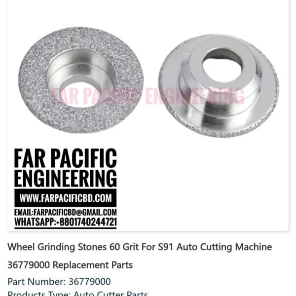 Wheel Grinding Stones (60 Grit) – Replacement Parts
Suitable For: S91 Auto Cutting Machine
Part Number: 36779000
Product Type: Auto Cutter Parts