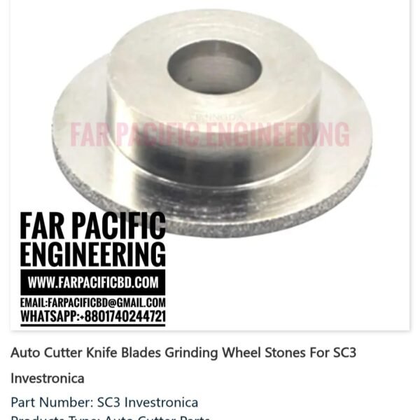 Investronica SC3 Auto Cutter Knife Blade Grinding Wheel Stone
Suitable For: Investronica SC3
Part Number: SC3 Investronica
Product Type: Auto Cutter Parts